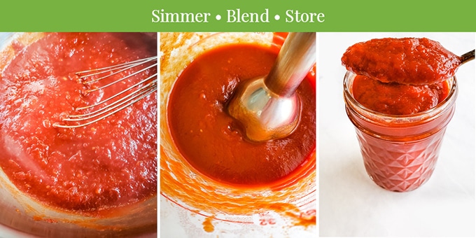 three step directions for chili sauce