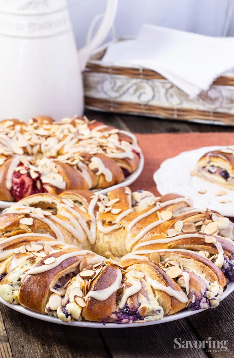 Christmas stollen or Swedish tea ring