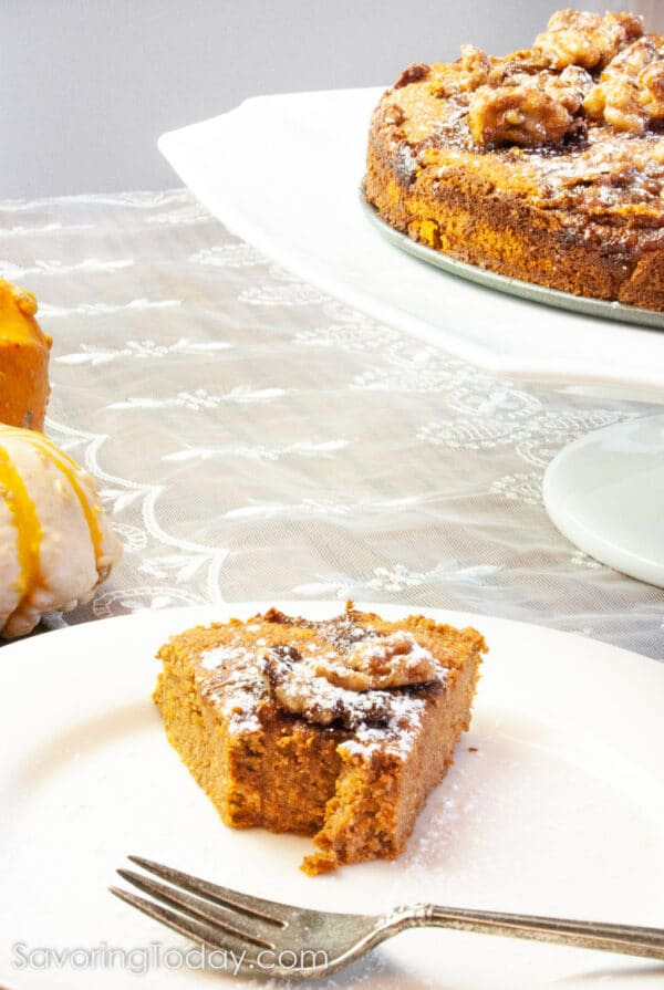 Pumpkin Tea Cake with MapleCandied Walnuts [gluten, grain, & dairyfree]