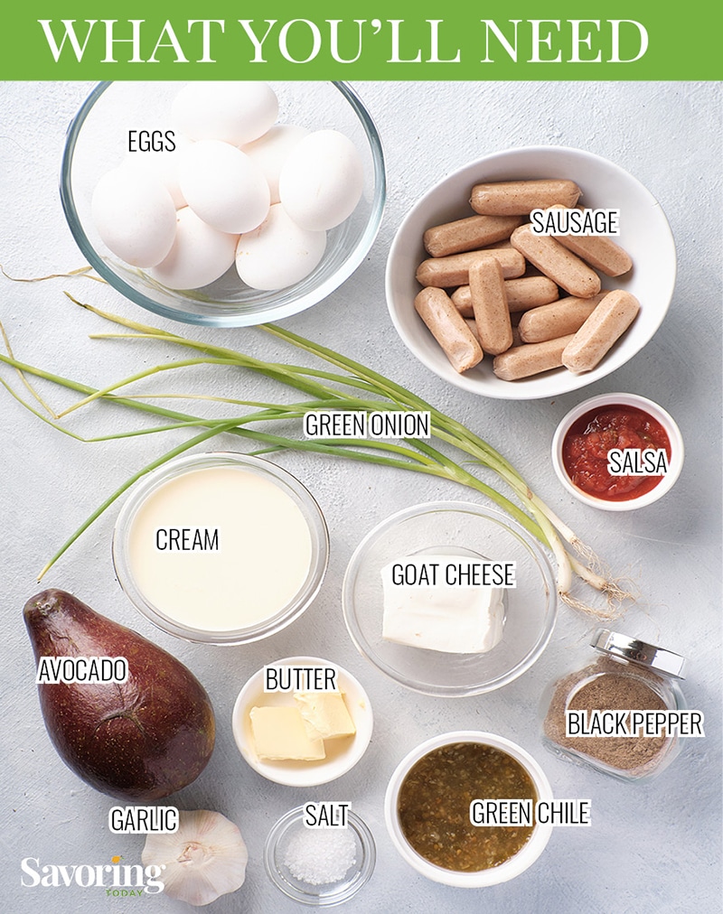 ingredients for sausage breakfast casserole