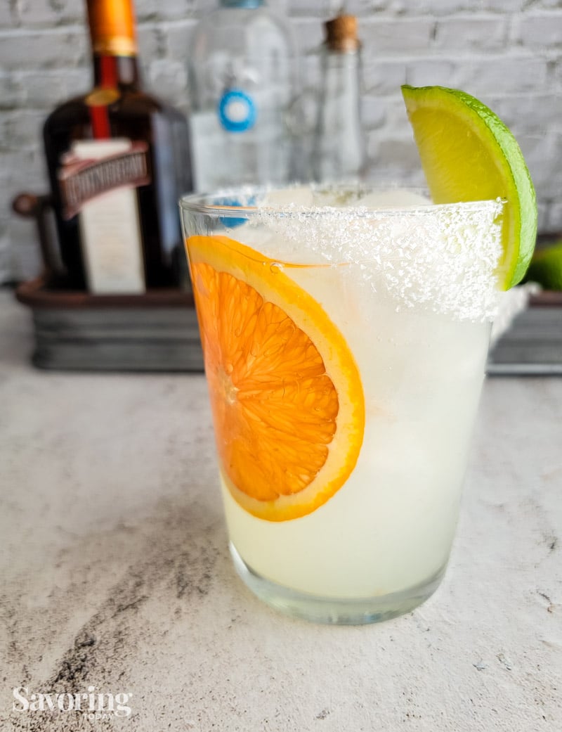 Margarita with orange and lime