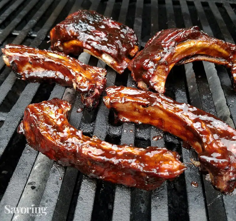 ribs on a grill