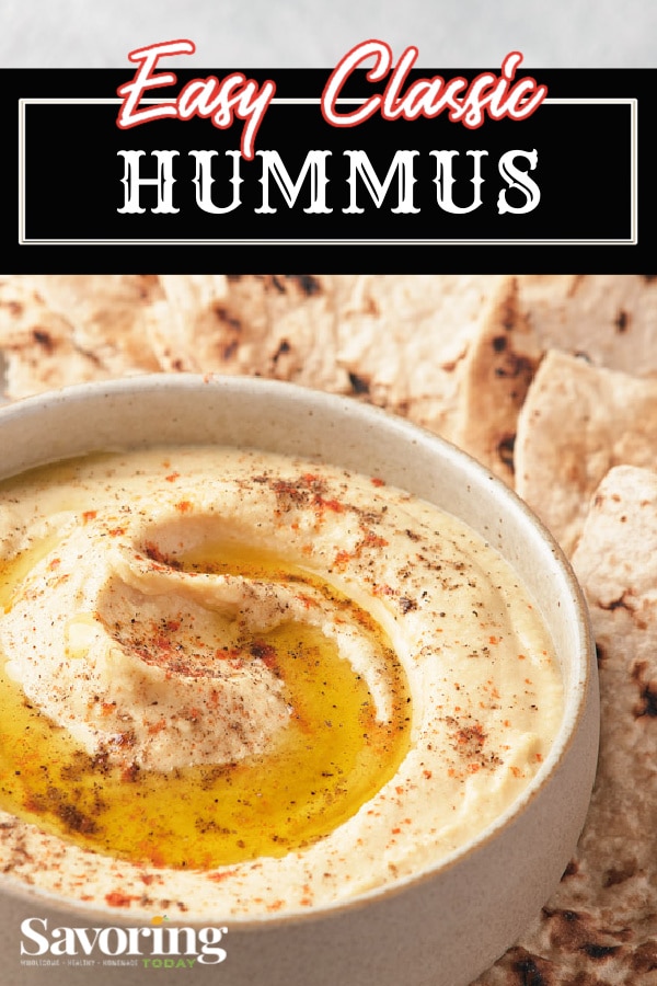 Easy Hummus With Canned Chickpeas and Tahini Savoring Today