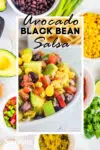 Black bean and corn salsa pinterest collage