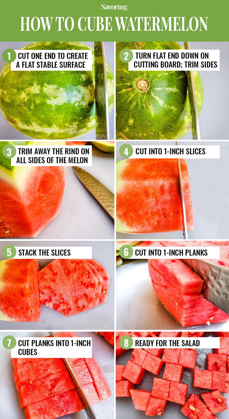 How to cut up a watermelon collage.