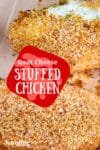 baked breaded chicken with pinterest banner