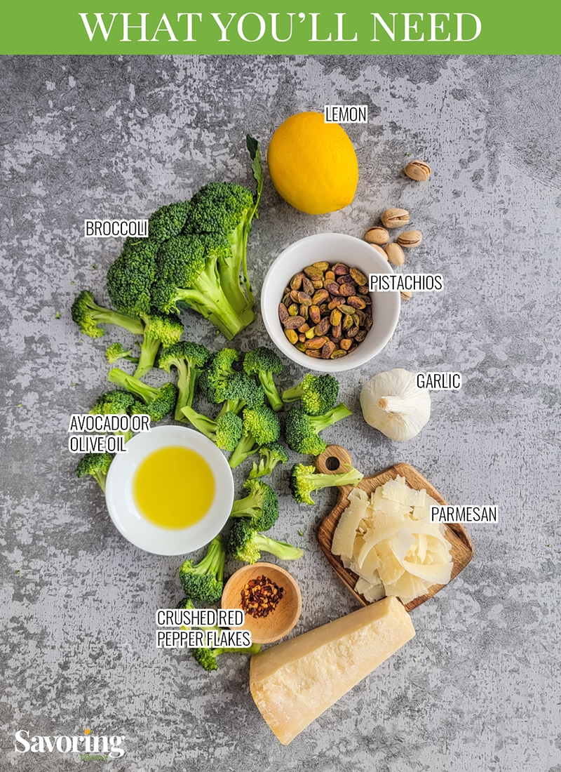 roasted broccoli ingredients labled