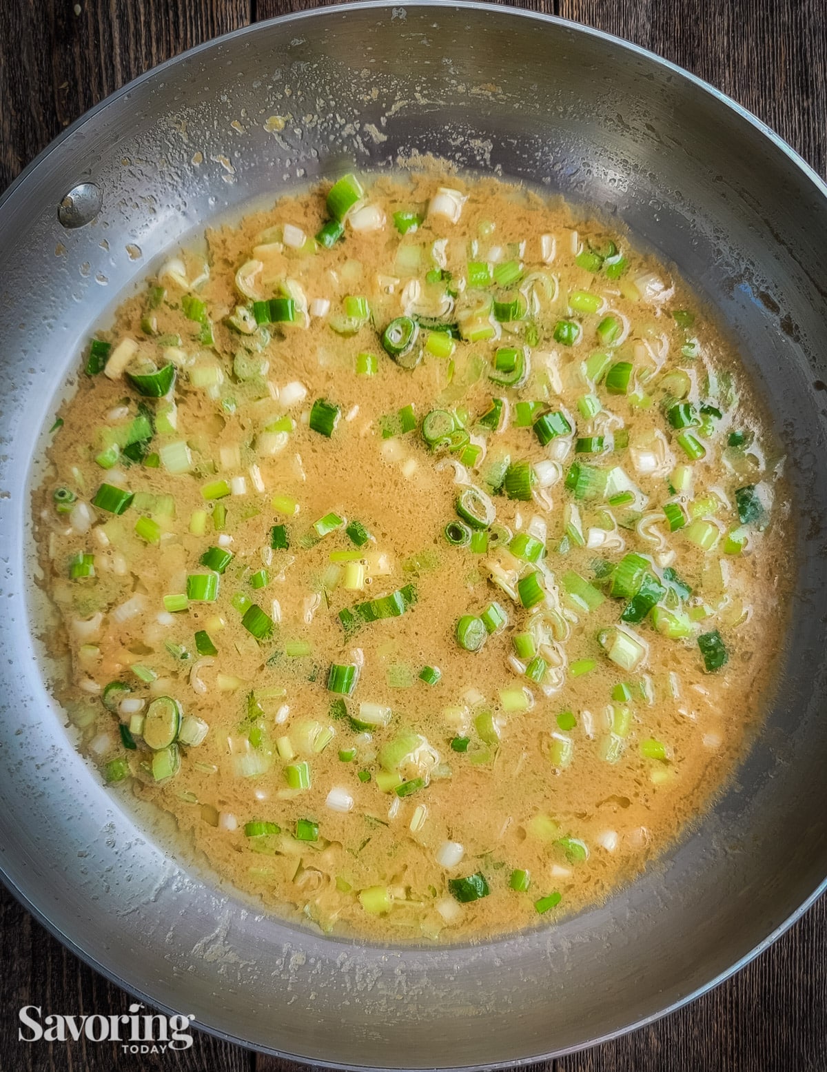 Miso Butter sauce in a saucepan